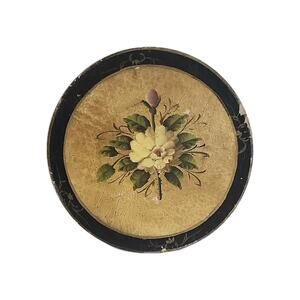 Antiqued Rustic Hand Painted Decorative Papier Mache Tray CBK Made China 13"